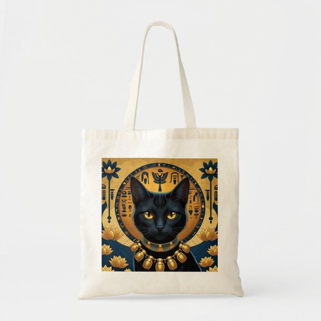 Pharao's Cat - Alte ägyptische Tote Bag Tragetasche (Vorne)