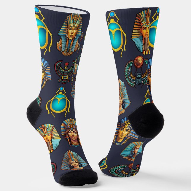 "Pharao's Legacy: Antike ägyptische Muster Socken (Gewinkelt)