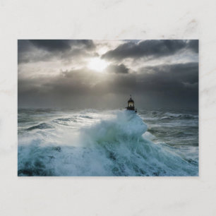 Phare d'Ar-Men Finistère Frankreich Postkarte
