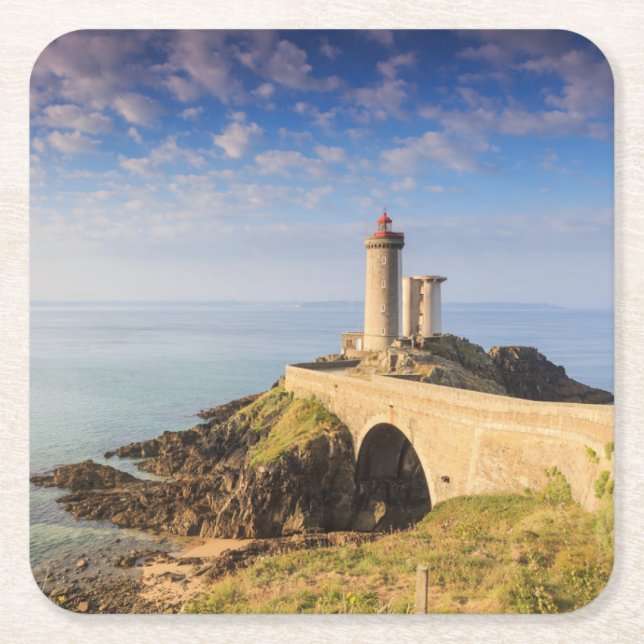 Phare du Petit Minou (Minou Leuchtturm) | Rechteckiger Pappuntersetzer (Vorderseite)