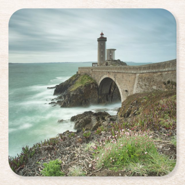 Phare du Petit Minou Rechteckiger Pappuntersetzer (Vorderseite)