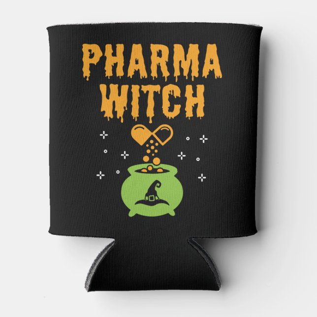 Pharma Witch Pharmacist Halloween Pharmacy Tech Dosenkühler (Vorderseite)