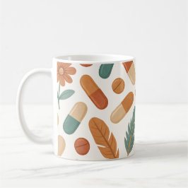 Pharmacist Boho Daisy Feathers Pills Kaffeetasse