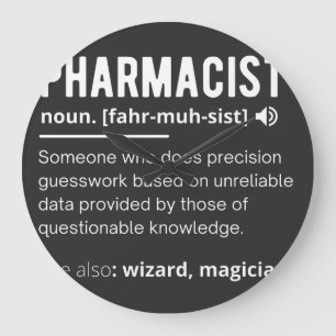 pharmacist große wanduhr