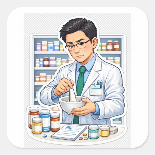 Pharmacist Medicine Sticker (Vorderseite)