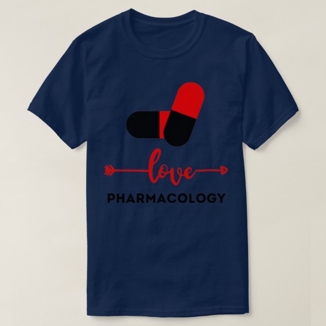 Pharmacology Lover black and red legal drug dealer T-Shirt (Design vorne)
