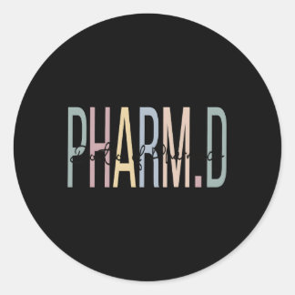 Pharmacy Boho Pharmd Runder Aufkleber