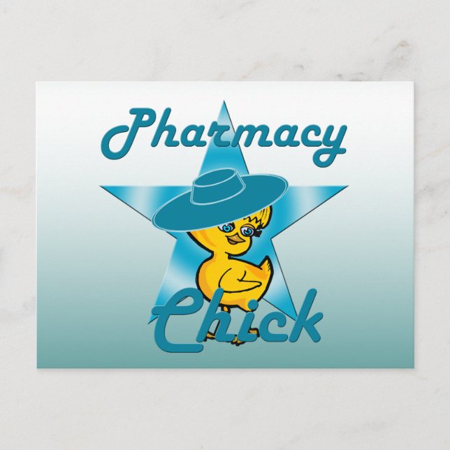 Pharmacy Chick #7 Postkarte (Vorderseite)