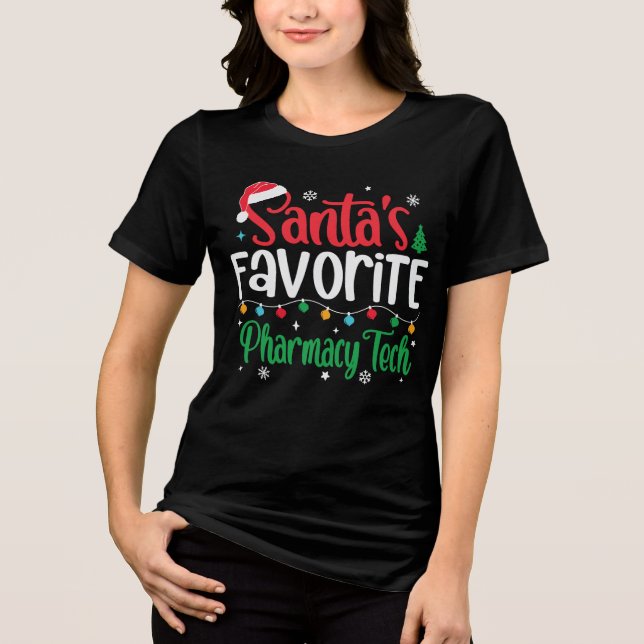 Pharmacy Christmas Santa Favorite Tri-Blend Shirt (Vorderseite)