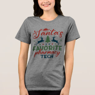 Pharmacy Christmas Santa Favorite Tri-Blend Shirt