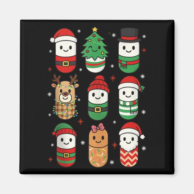 Pharmacy Christmas Xmas Vibes Pharmacist Pharm Tec Magnet (Vorne)