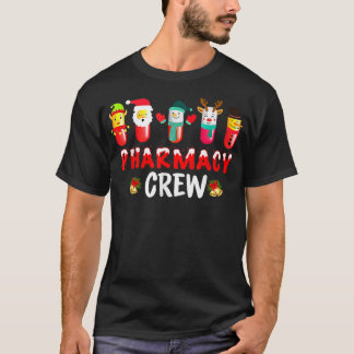 Pharmacy Crew Weihnachten Pillen Snowman Reindei S T-Shirt