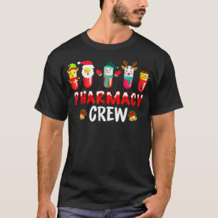 Pharmacy Crew Weihnachten Pillen Snowman Reindei S T-Shirt