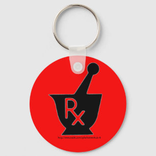 Pharmacy-Mörtel und Pestsymbol Schlüsselanhänger