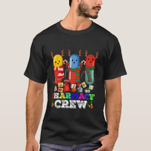 Pharmacy Pill Xmas Lights Pharmacy Crew T-Shirt