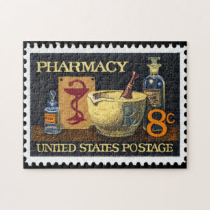 Pharmacy RX Briefmarke~Pharmacist ~Druggist~Apothe Puzzle