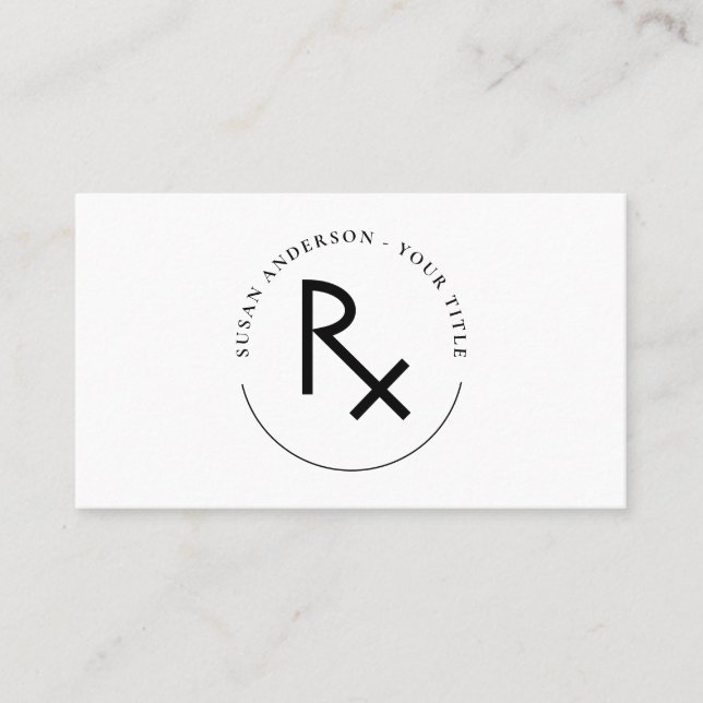 Pharmacy RX Business Card Visitenkarte (Vorderseite)