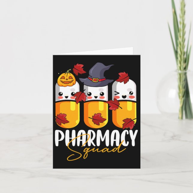 Pharmacy Squad Apotheker Pumpkin Fall Thanksgivin Karte (Vorderseite)