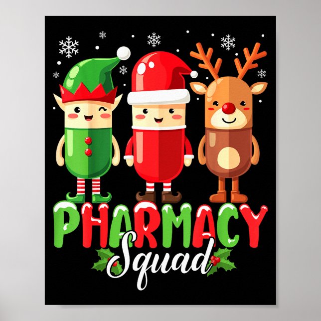 Pharmacy Squad Christmas Costume Funny Lls Pharmac Poster (Vorne)