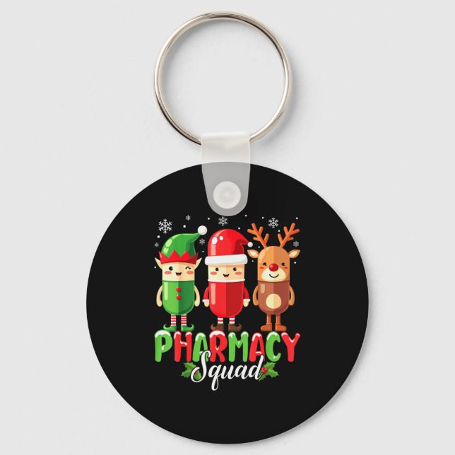 Pharmacy Squad Christmas Costume Funny Lls Pharmac Schlüsselanhänger (Vorderseite)