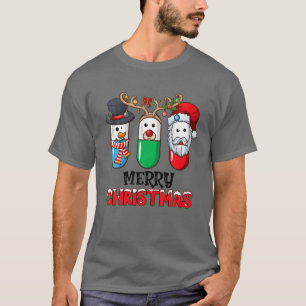 Pharmacy Squad Funny Pills Apothekerin Merry Chris T-Shirt