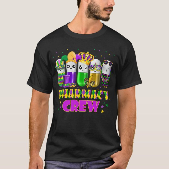 Pharmacy Squad Kapsel Pharmacy Mardi Gras NOLA Ca T-Shirt (Vorderseite)