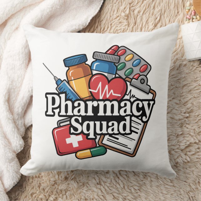 'Pharmacy Squad'. Kissen (Decke)