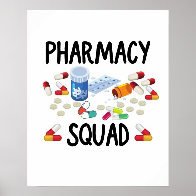 Pharmacy Squad T - Shirt Poster (Vorne)