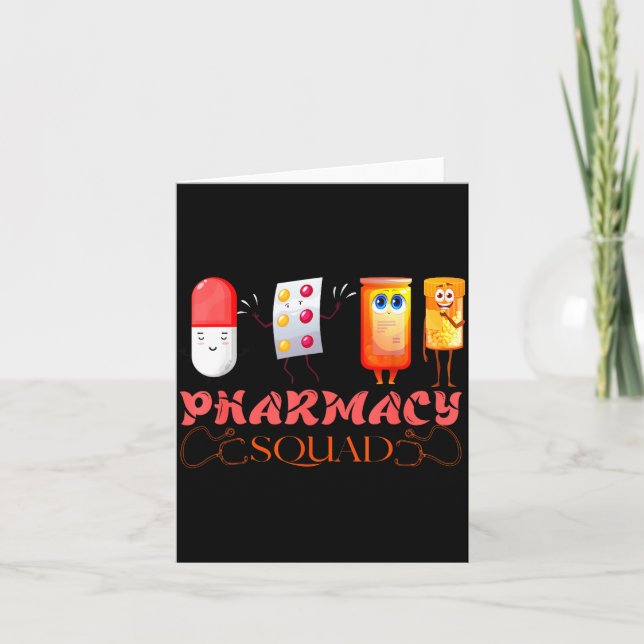 Pharmacy Squad Valentines Cute Lls Pharmacist Phar Karte (Vorderseite)