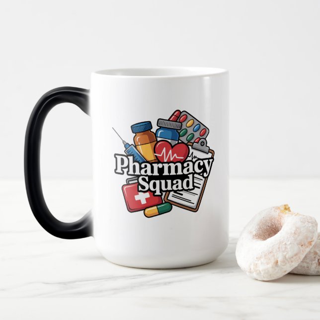 "Pharmacy Squad". Verwandlungstasse (Mit Donut)