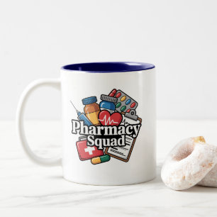 "Pharmacy Squad" Zweifarbige Tasse