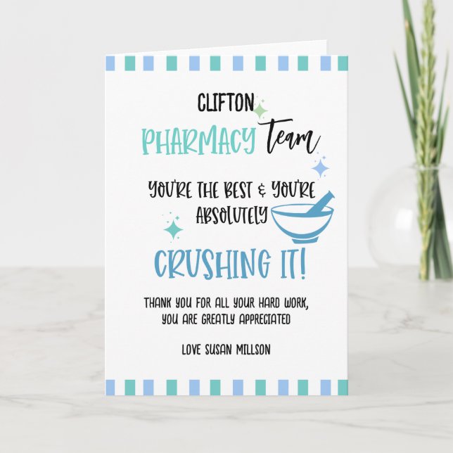 Pharmacy-Team danke Karte (Vorderseite)