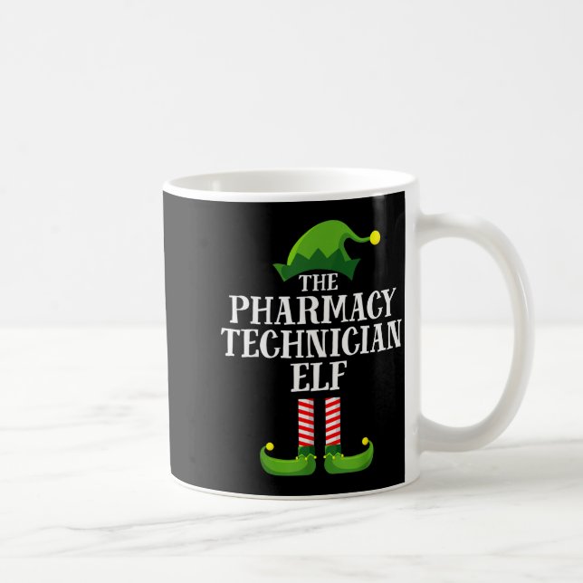 Pharmacy Tech Elf Matching Family Group Christmas  Kaffeetasse (Rechts)