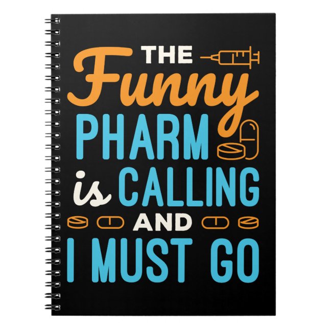 Pharmacy Tech Funny Pharm ruft Notizblock (Vorderseite)