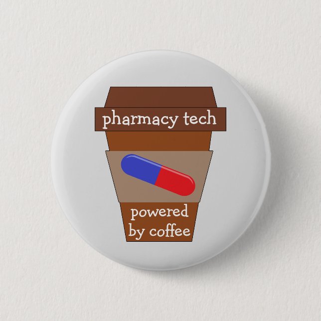 Pharmacy Tech mit Kaffee Button (Vorderseite)