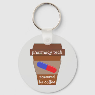Pharmacy Tech mit Kaffee Schlüsselanhänger