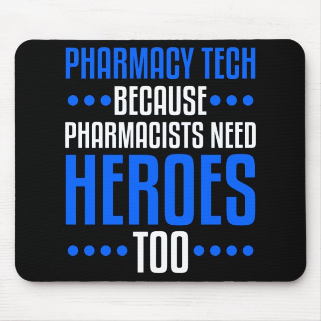 Pharmacy Tech Pharm Technician Sonniges Geschenk Mousepad (Vorne)