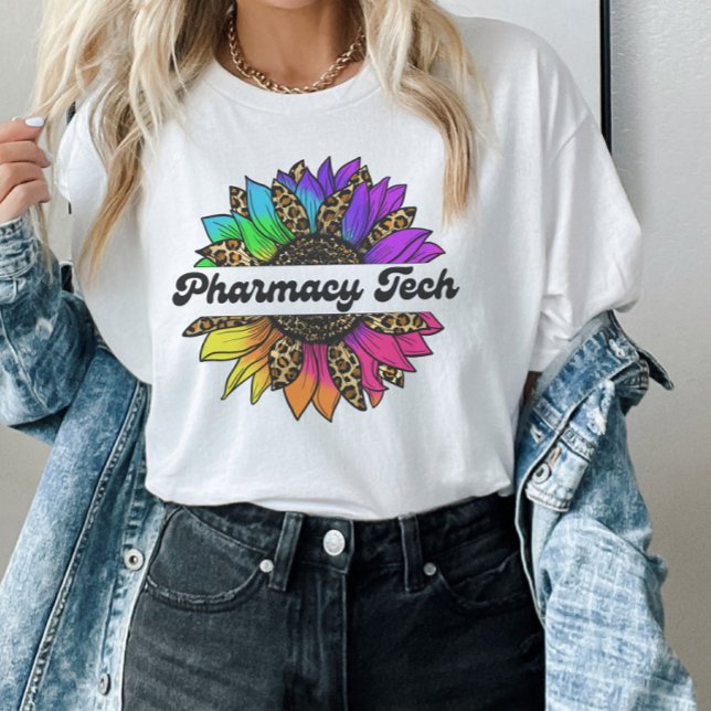 Pharmacy Tech Profession Rainbow Sunflower T-Shirt (Pharmacy Tech Profession Rainbow Sunflower T-Shirt
)