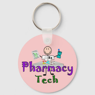 Pharmacy Tech Stick People Design Geschenke Schlüsselanhänger