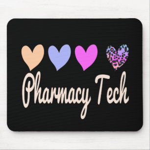 Pharmacy Tech Technician Gift Hearts Mousepad