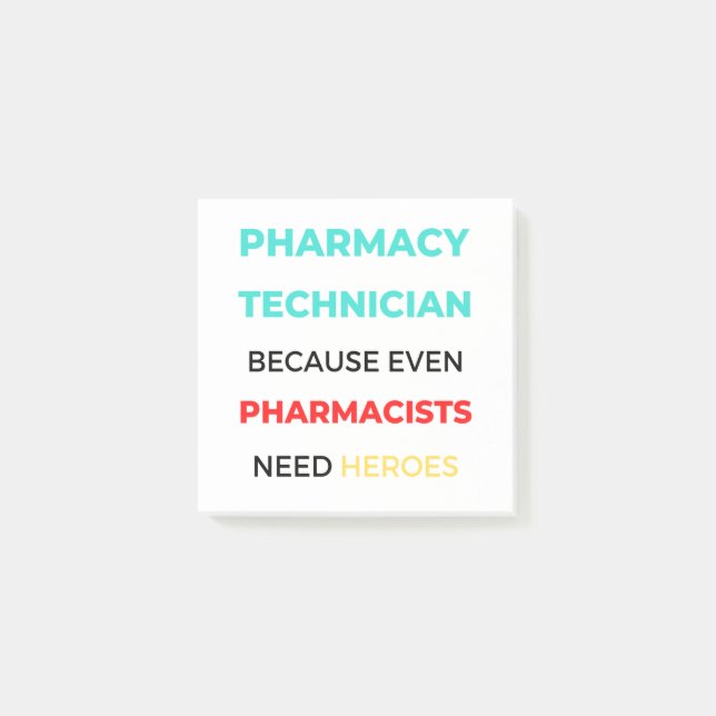 Pharmacy Technician Because Even Pharmacists 2 Post-it Klebezettel (Vorderseite)