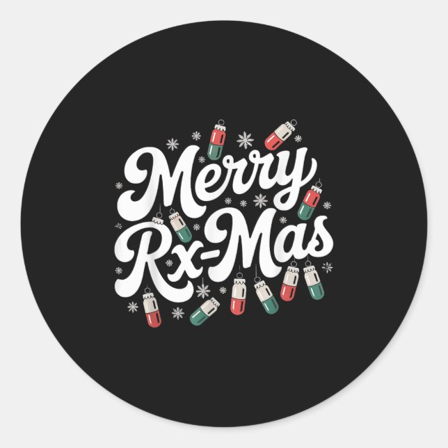 Pharmacy Technician Christmas Pharmacist Pharmacy  Runder Aufkleber (Vorderseite)
