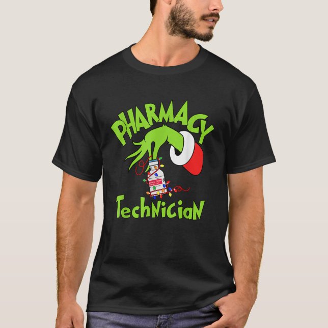Pharmacy Technician Frohe Weihnachts Nurse Xmas Pa T-Shirt (Vorderseite)