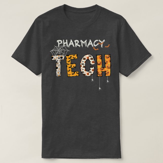 Pharmacy Technician Funny Pharmako Halloween spo T-Shirt (Design vorne)