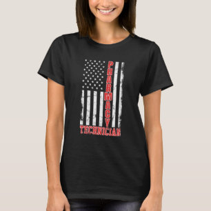 Pharmacy Technician US Flag Pharmacy Tech T-Shirt