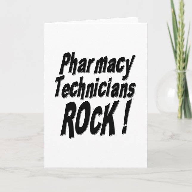Pharmacy Technicians Rock! Grußkarte Karte (Vorderseite)