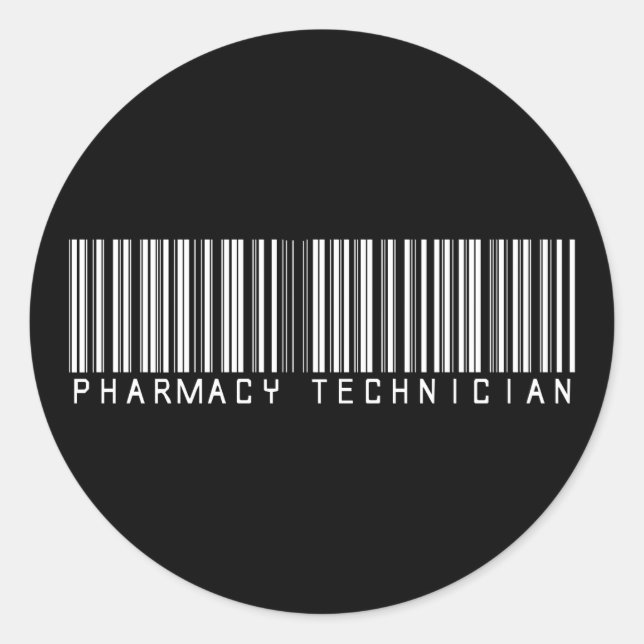 Pharmacy Technique Bar Code Runder Aufkleber (Vorderseite)