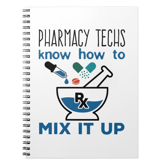 Pharmacy Techs wissen, wie man es vermischt Notizblock (Vorderseite)