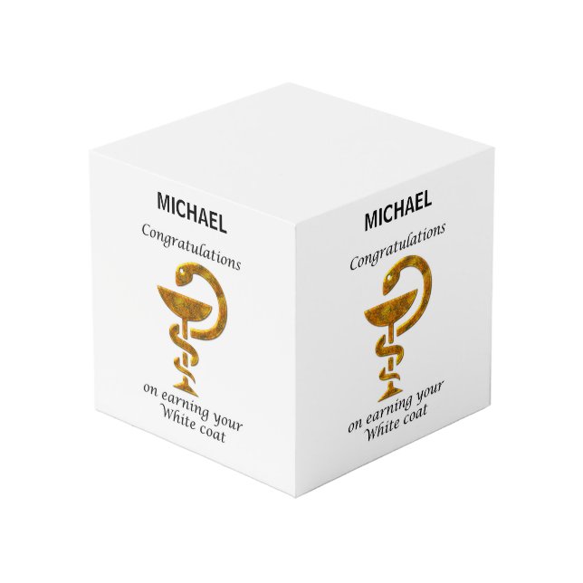 Pharmacy White Coat Zeremonie Herzlichen Glückwuns Würfel (Rückseite Schrägansicht)