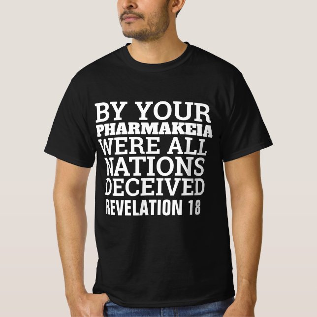 PHARMAKEIA IMPFSTOFF CHRISTLICHE T - SHIRT (Vorderseite)
